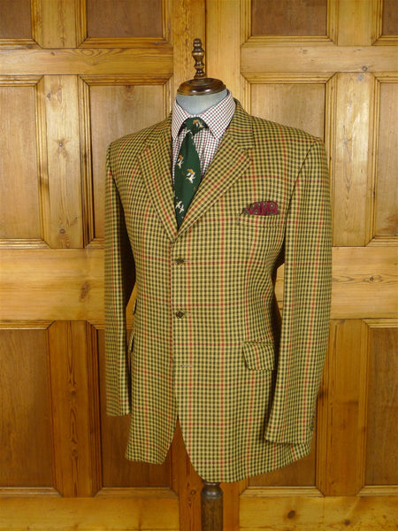 26/0788 heavyweight vintage john g hardy gun check tweed country sports jacket 46 long