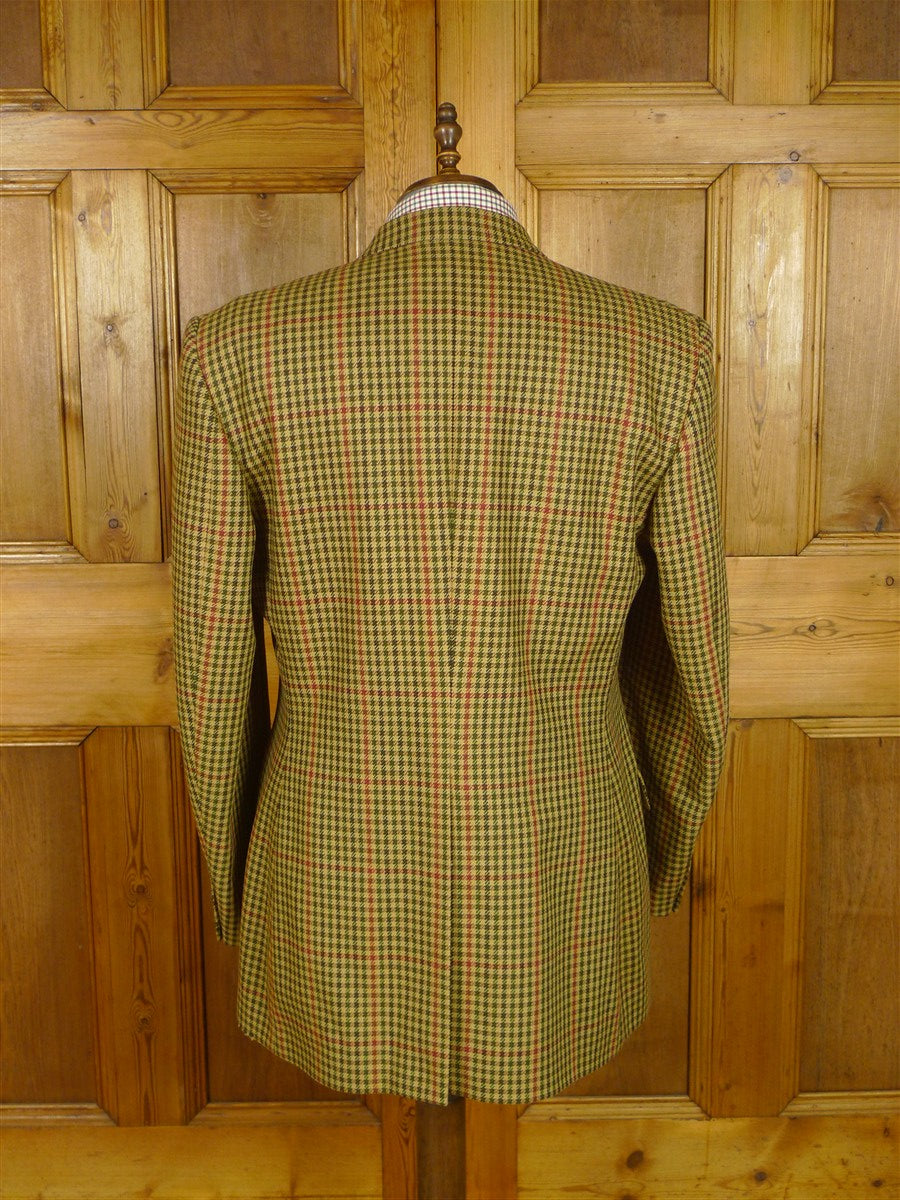 26/0788 heavyweight vintage john g hardy gun check tweed country sports jacket 46 long
