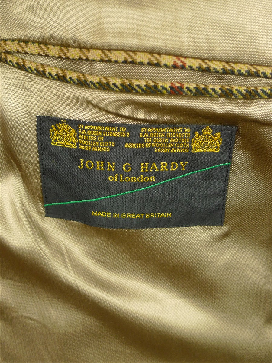 26/0788 heavyweight vintage john g hardy gun check tweed country sports jacket 46 long