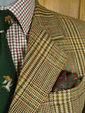 26/0789 vintage bernard weatherill heavyweight brown glen check tweed hacking jacket w/ ghillie collar 40 regular