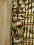 26/0789 vintage bernard weatherill heavyweight brown glen check tweed hacking jacket w/ ghillie collar 40 regular