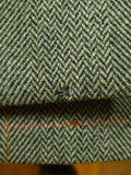 26/0791 vintage bladen supasax green wp check norfolk style tweed country sports jacket w/ belt 43-44 regular