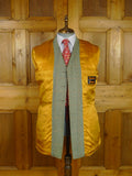 26/0791 vintage bladen supasax green wp check norfolk style tweed country sports jacket w/ belt 43-44 regular