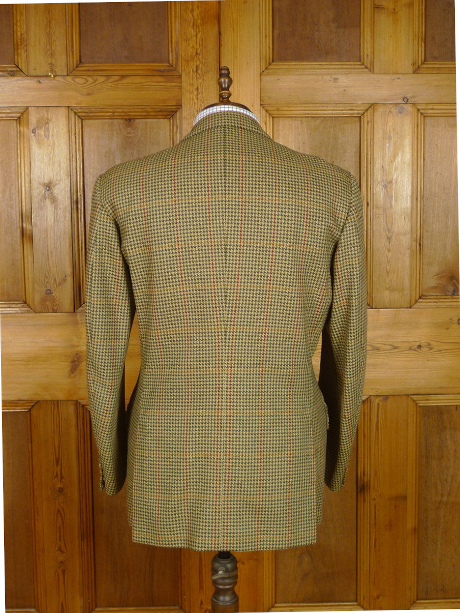 26/0793 immaculate vintage dege savile row bespoke shepherds check tweed country suit 44 regular