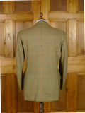 26/0793 immaculate vintage dege savile row bespoke shepherds check tweed country suit 44 regular