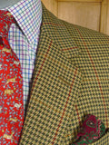 26/0793 immaculate vintage dege savile row bespoke shepherds check tweed country suit 44 regular