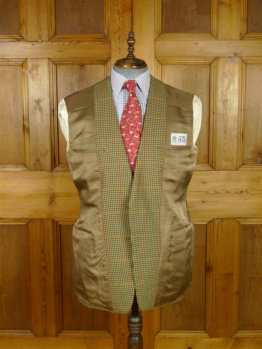 26/0793 immaculate vintage dege savile row bespoke shepherds check tweed country suit 44 regular