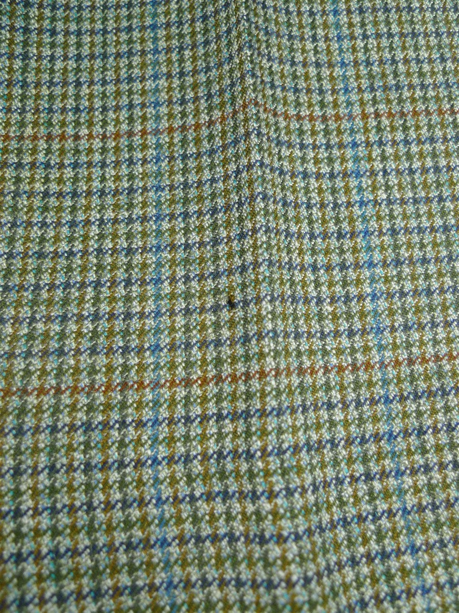 26/0794 vintage irish green puppytooth check wool town & country suit 42-43 long