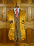 26/0786 vintage british bladen brown / green gun check tweed sports jacket 46 regular