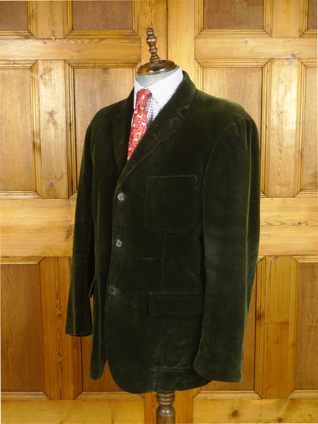 26/0805 near immaculate vintage ralph lauren heavyweight green corduroy blazer jacket 46