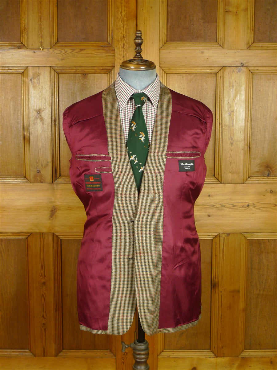 26/0801 near immaculate fallon & harvey savile row shepherds check sports jacket blazer in harrisons pure cashmere cloth 39-40 regular