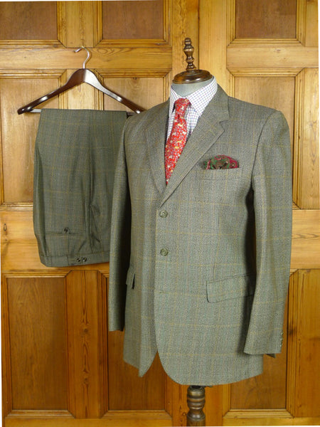 26/0808 vintage british wp check thornproof twist town & country suit 43-44 regular