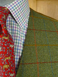 26/0799 immaculate musto performance green wp check tweed shooting waistcoat 44-45