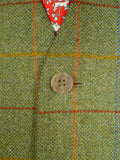 26/0799 immaculate musto performance green wp check tweed shooting waistcoat 44-45