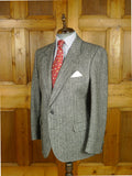 26/0800 near immaculate crombie grey herringbone w/ blue fleck sports jacket blazer 44 regular