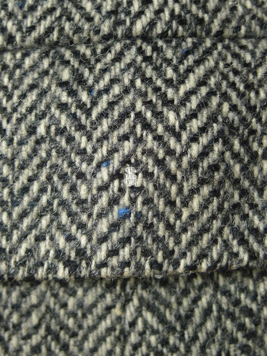 26/0800 near immaculate crombie grey herringbone w/ blue fleck sports jacket blazer 44 regular