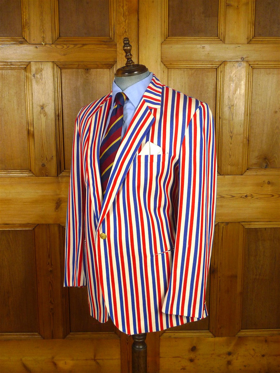 26/0797 ryder amies cambridge university red white blue boating blazer jacket 45 long