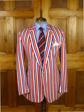 26/0797 ryder amies cambridge university red white blue boating blazer jacket 45 long