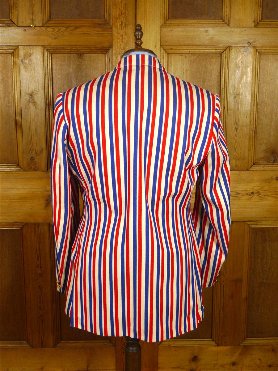 26/0797 ryder amies cambridge university red white blue boating blazer jacket 45 long