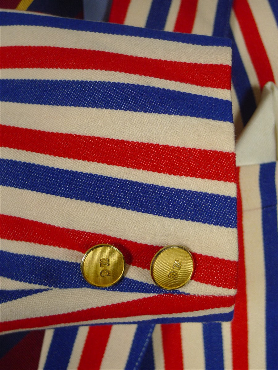 26/0797 ryder amies cambridge university red white blue boating blazer jacket 45 long