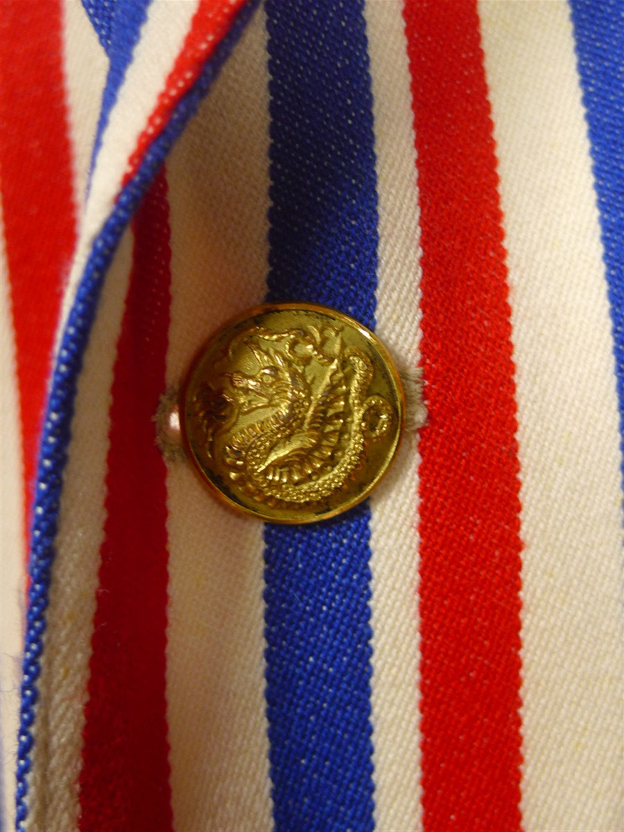 26/0797 ryder amies cambridge university red white blue boating blazer jacket 45 long