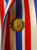 26/0797 ryder amies cambridge university red white blue boating blazer jacket 45 long