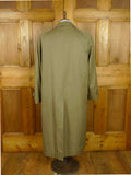 26/0796 near immaculate vintage green burberry cotton mix raincoat mac w/ detachable liner 44