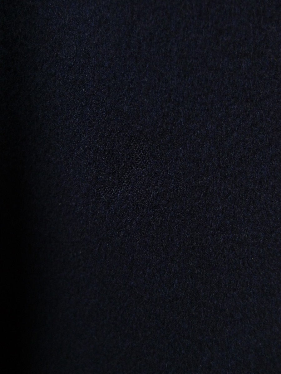 26/0802 vintage crombie navy blue d/b full length wool overcoat 46 regular