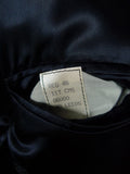 26/0802 vintage crombie navy blue d/b full length wool overcoat 46 regular