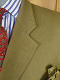 26/0803 vintage baron of piccadilly khaki venetian wool covert coat overcoat 46 regular