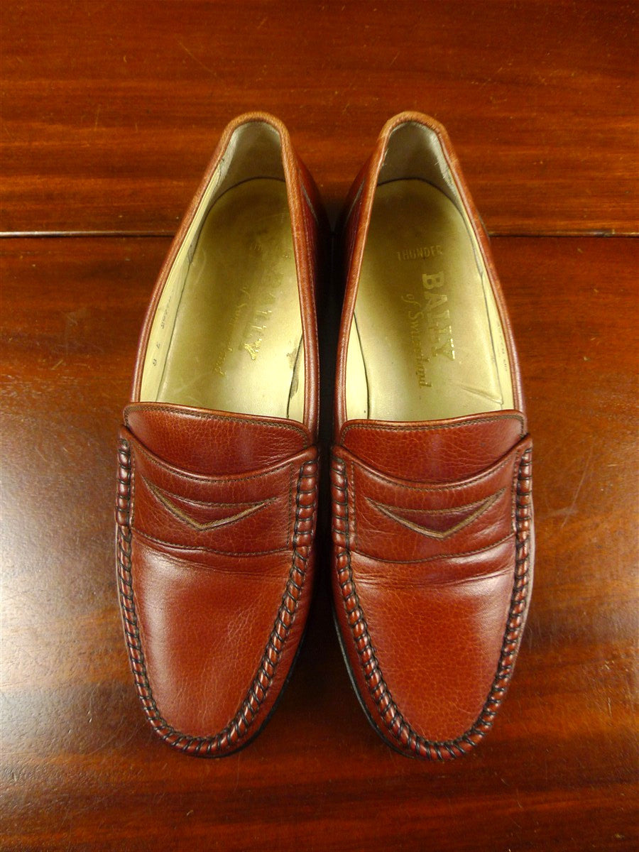 26/0779 near immaculate bally of switzerland brown leather loafer shoe w/ trees uk 8 E