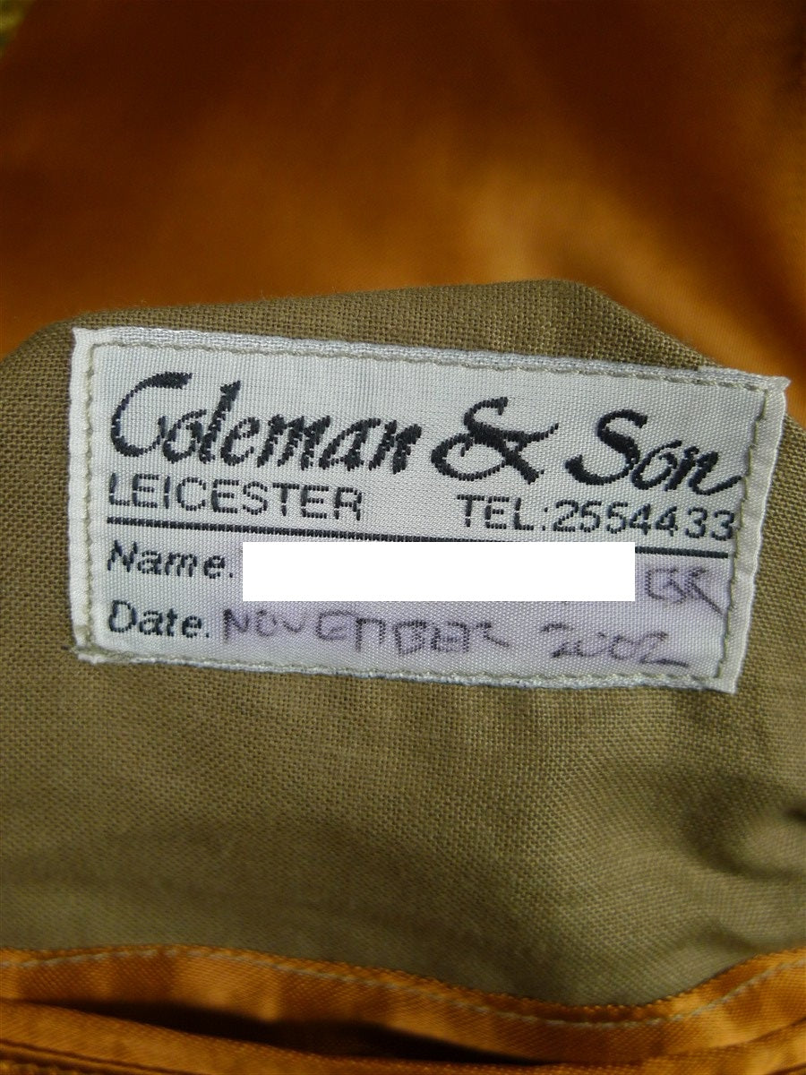 26/0816 immaculate 2002 british bespoke tailored green gun check lambswool sports jacket 46-47 regular to long