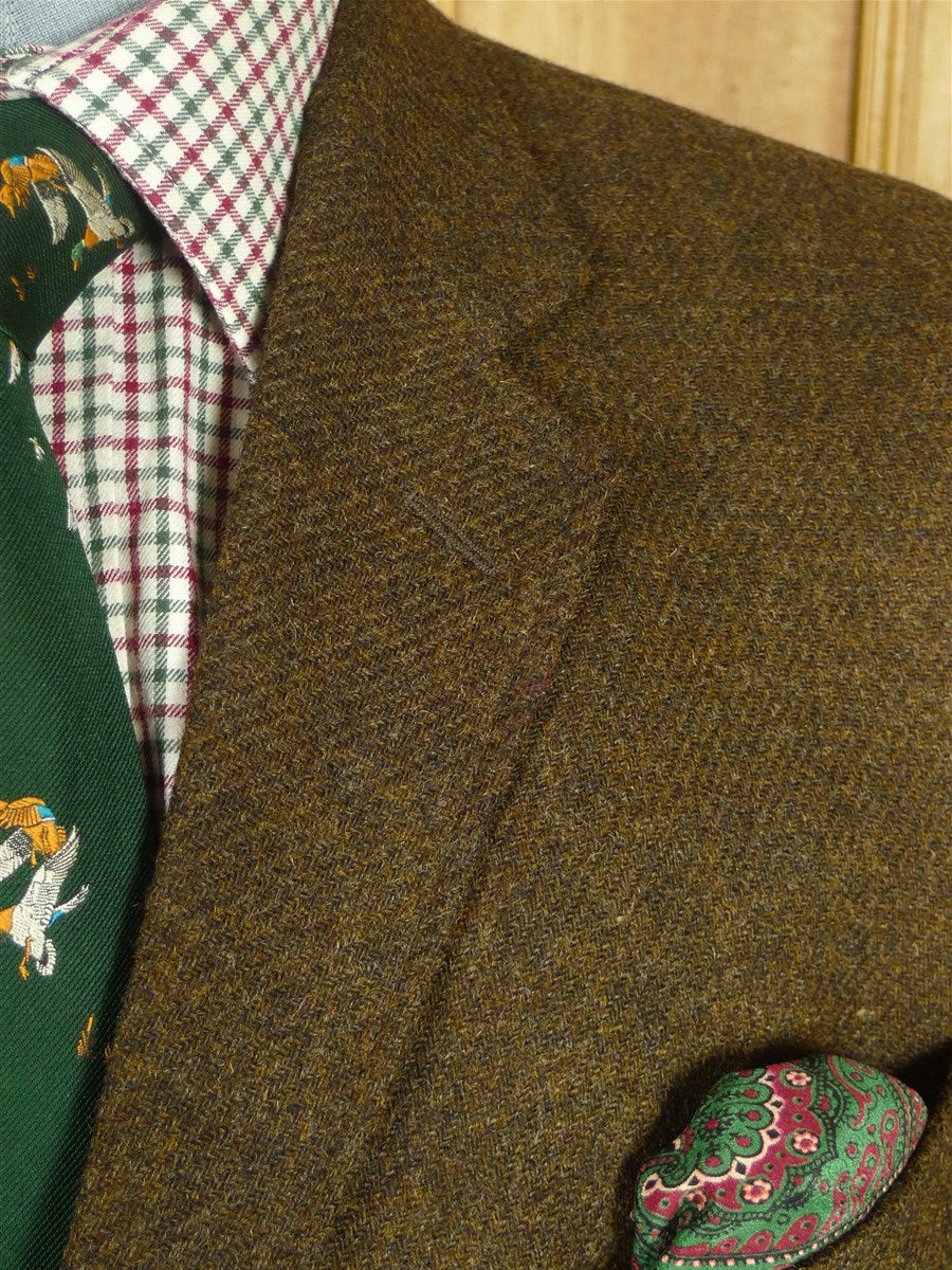 26/0820 immaculate cordings piccadilly brown twill tweed sports jacket blazer w/ contrast linings 44 long