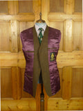 26/0820 immaculate cordings piccadilly brown twill tweed sports jacket blazer w/ contrast linings 44 long