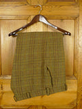 26/0814 wonderful vintage p&j haggart of aberfeldy heavyweight khaki wp check 3-piece tweed shooting suit 44 regular