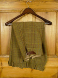 26/0814 wonderful vintage p&j haggart of aberfeldy heavyweight khaki wp check 3-piece tweed shooting suit 44 regular