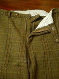 26/0814 wonderful vintage p&j haggart of aberfeldy heavyweight khaki wp check 3-piece tweed shooting suit 44 regular