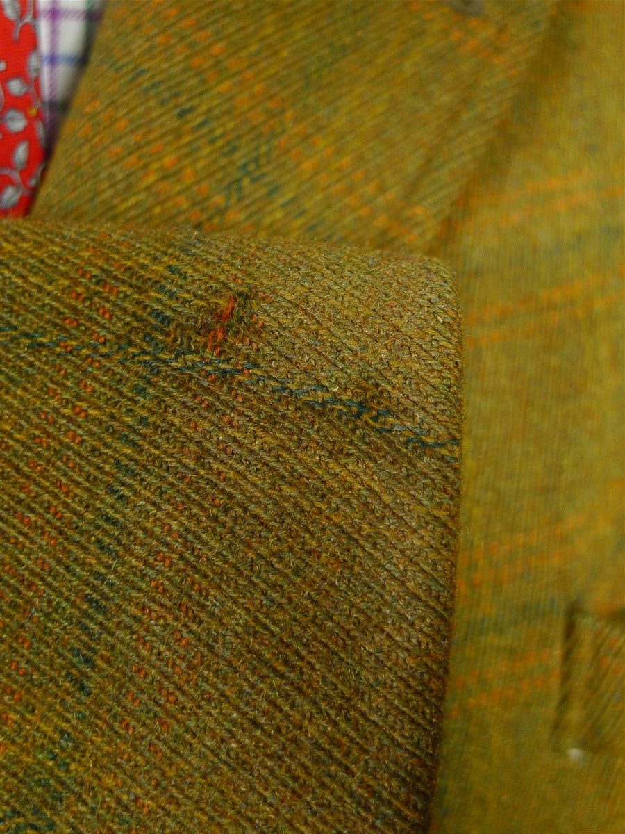 26/0821 vintage 1960s british green wp check cavalry twill hacking jacket w/ poacher's pocket for goodwood revival 39 regular