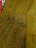 26/0821 vintage 1960s british green wp check cavalry twill hacking jacket w/ poacher's pocket for goodwood revival 39 regular