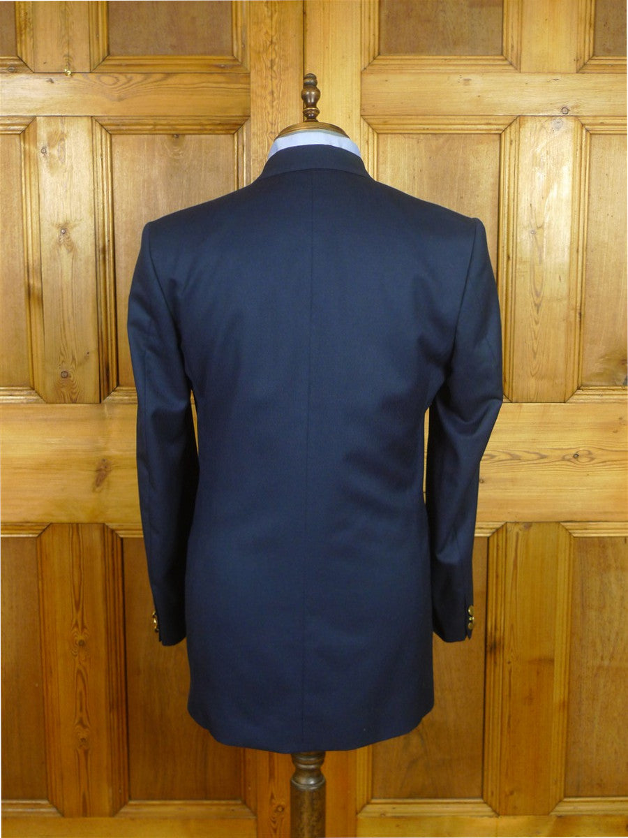 26/0830 deadstock new w/ tags crombie navy blue wool silk & cashmere blazer 40 long