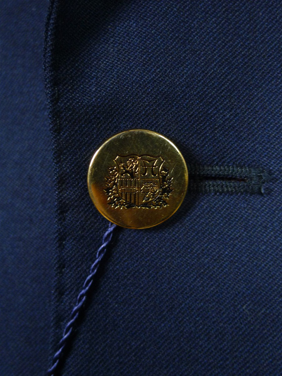 26/0830 deadstock new w/ tags crombie navy blue wool silk & cashmere blazer 40 long