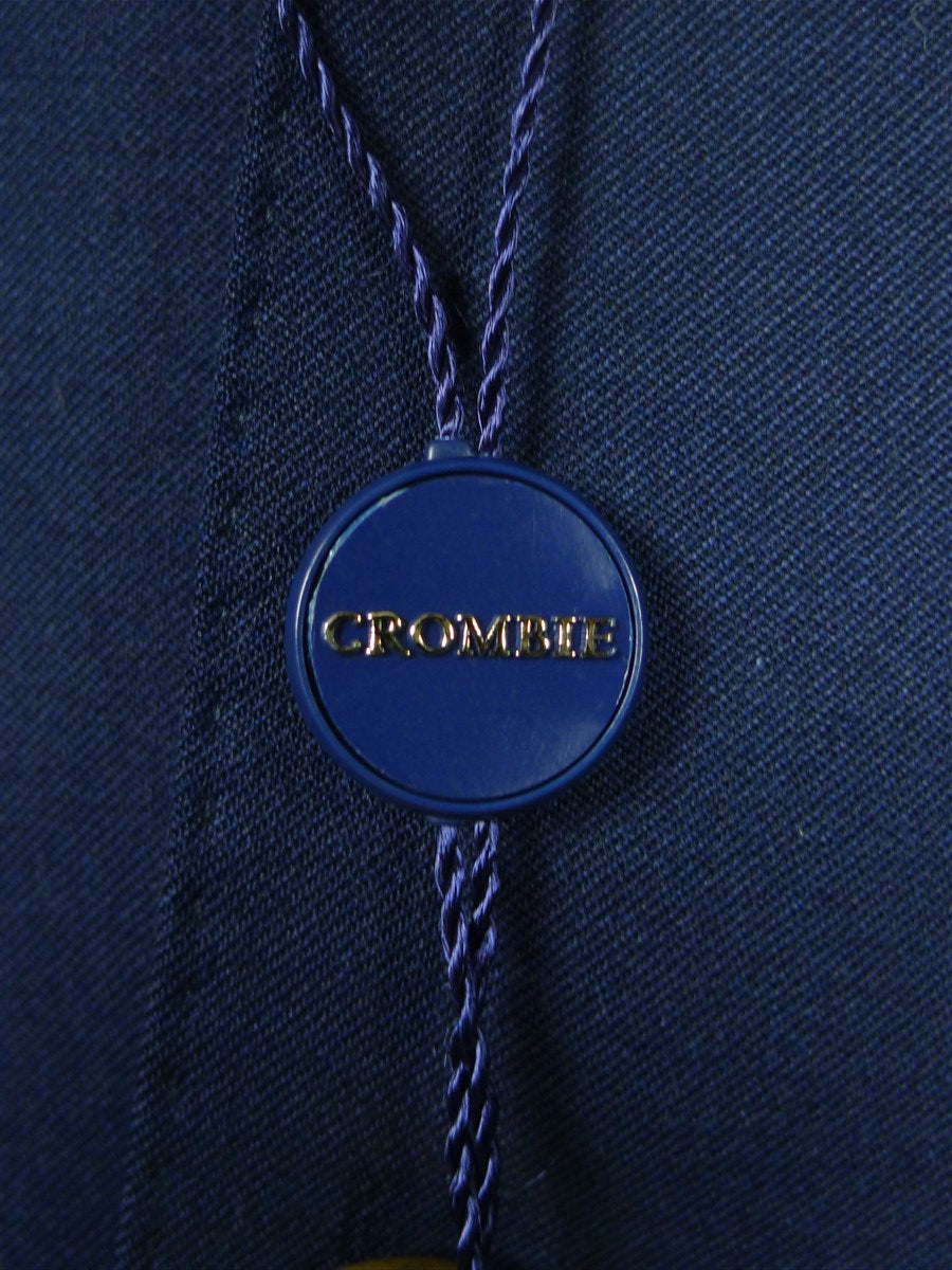 26/0830 deadstock new w/ tags crombie navy blue wool silk & cashmere blazer 40 long