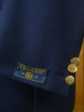 26/0830 deadstock new w/ tags crombie navy blue wool silk & cashmere blazer 40 long