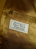 26/0825 immaculate 1980s vintage aquascutum heavyweight tan brown venetian wool fly-front coat overcoat 46 short