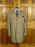 26/0813 immaculate kent haste lachter 2023 savile row bespoke brown / amber 4-piece tweed suit (portly cut) 47 regular to long