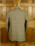 26/0813 immaculate kent haste lachter 2023 savile row bespoke brown / amber 4-piece tweed suit (portly cut) 47 regular to long