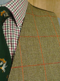 26/0813 immaculate kent haste lachter 2023 savile row bespoke brown / amber 4-piece tweed suit (portly cut) 47 regular to long