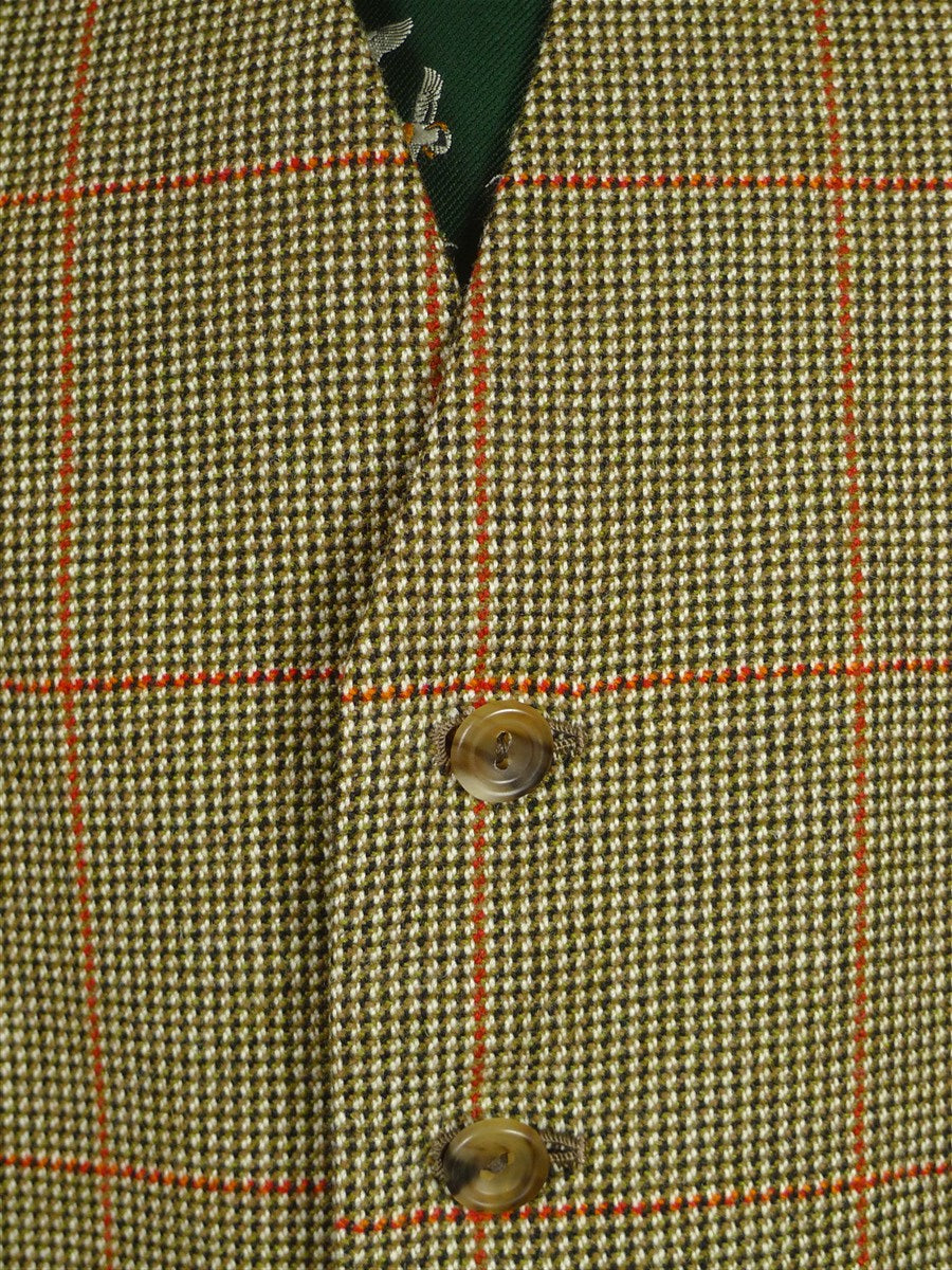 26/0813 immaculate kent haste lachter 2023 savile row bespoke brown / amber 4-piece tweed suit (portly cut) 47 regular to long