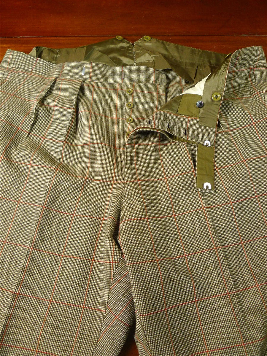 26/0813 immaculate kent haste lachter 2023 savile row bespoke brown / amber 4-piece tweed suit (portly cut) 47 regular to long
