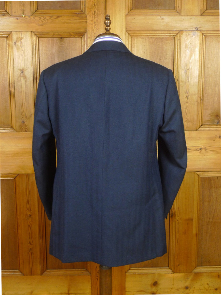 26/0812 kent haste lachter 2023 savile row bespoke blue herringbone weave 4-piece worsted suit (portly cut) 48 regular to long